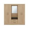 Closet Tuhome Barmine 4 Puertas 2 Cajones Fresno Wengue