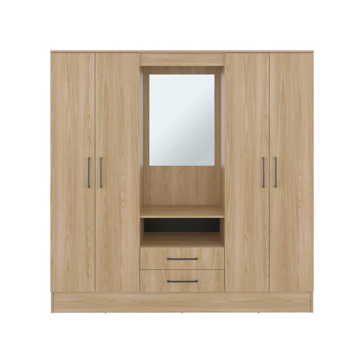 Closet Tuhome Barmine 4 Puertas 2 Cajones Fresno Wengue