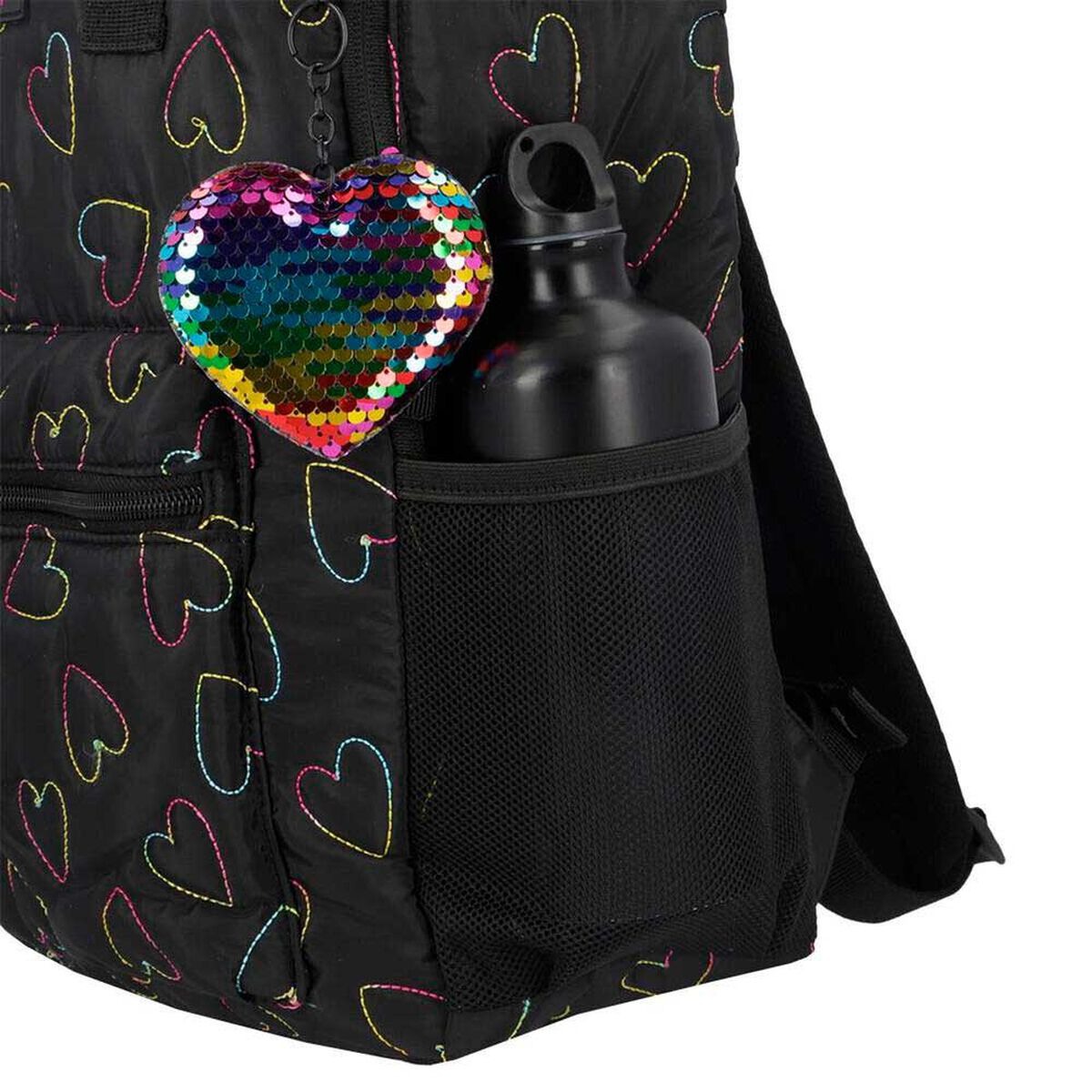 Mochila Notebook Xtrem Leia 5XT Corazones Negro 15"