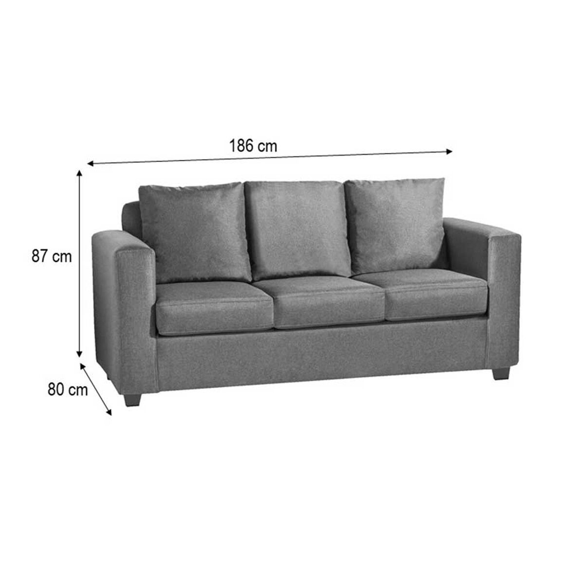 Sofá Deco Outlet Turín 3 Cuerpos Beige Claro