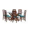 Juego de Comedor Latam Home Merida 6 Sillas Turquesa