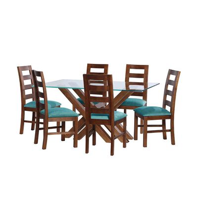 Imagen 1 del producto Juego de Comedor Latam Home Merida 6 Sillas Turquesa