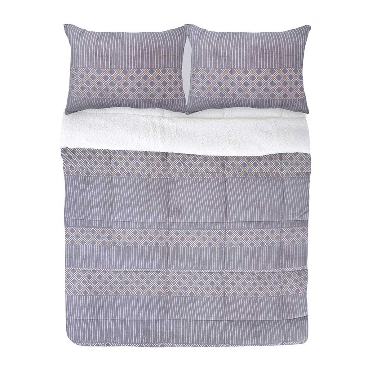 Plumón Coral Sherpa Mashini 2 Plazas Granito