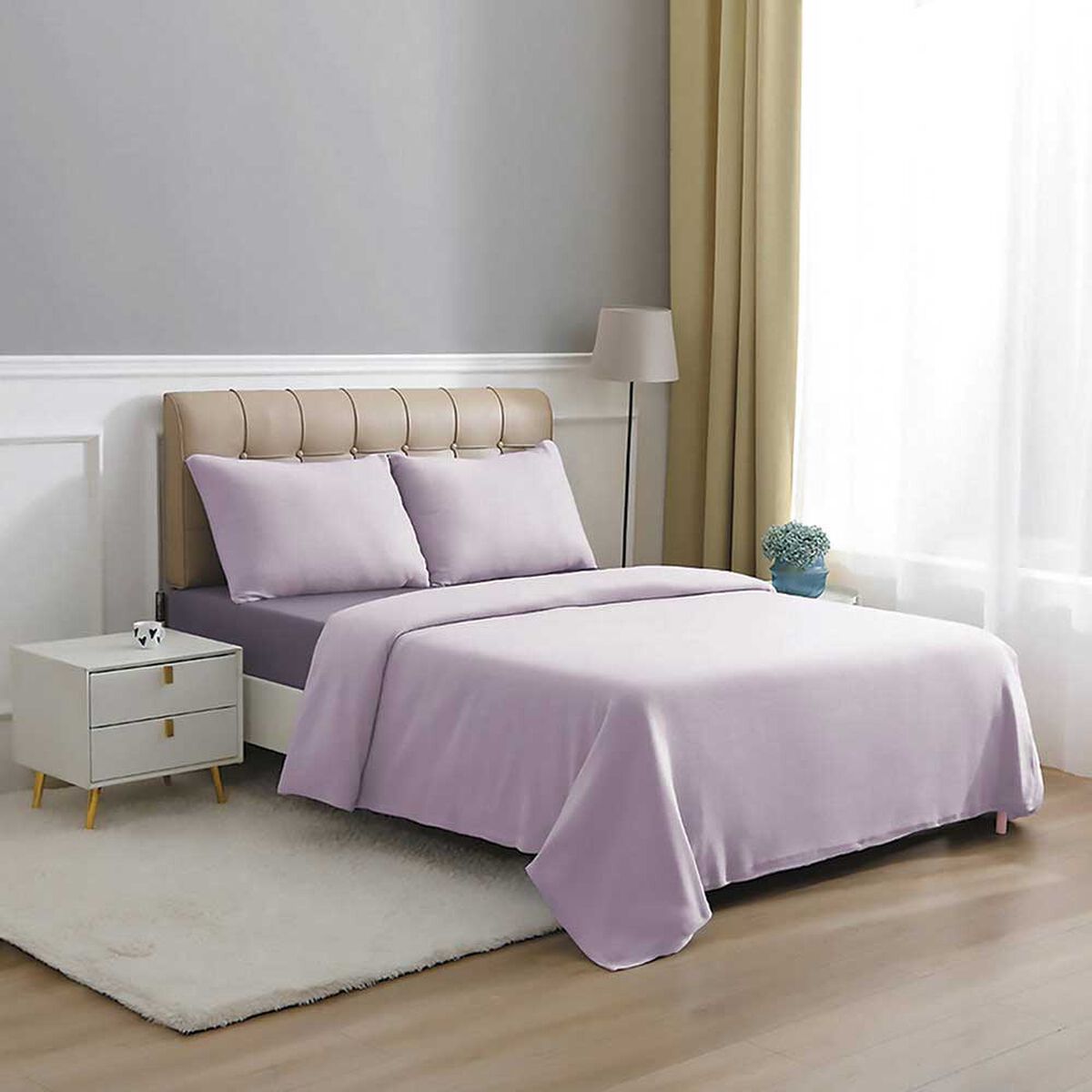 Juego de S&aacute;banas Chiporro Doral King Senses Lavanda