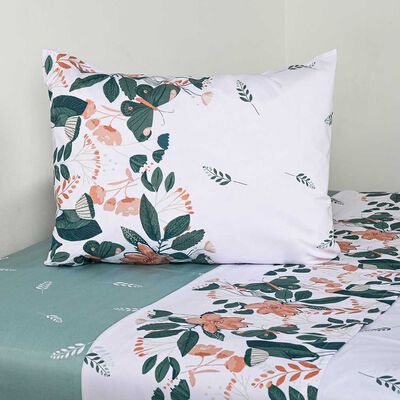 Imagen 1 del producto Juego de Sábanas American Family 144 Hilos 1 Plaza Ninfa Turquesa