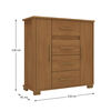 C&oacute;moda Di Poretti Design Kyra 4 Cajones 2 Puertas Caf&eacute; Claro