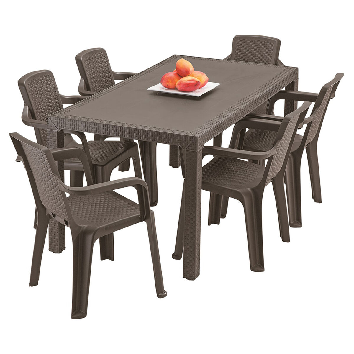 Silla para Terraza Rimax Eterna con Apoya Brazos Wengue