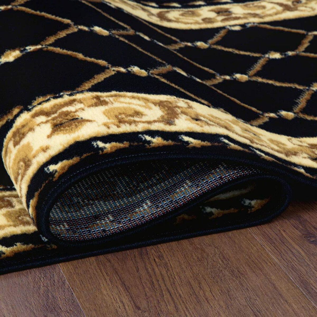 Alfombra Modalfo Kashan King 245 x 305 cm Negro