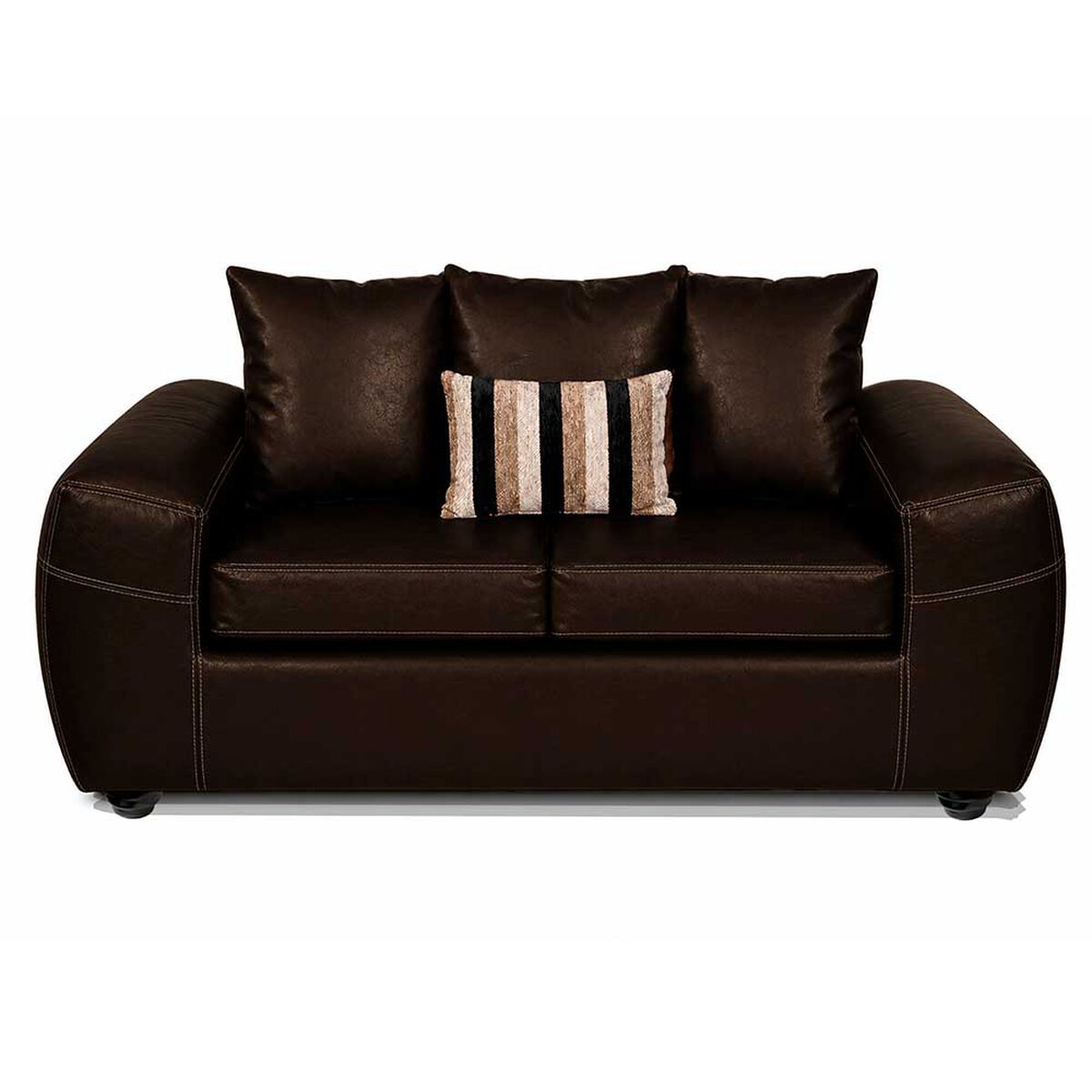 Juego de Living Elegant Detail New Houston 2-1-1 Cuerpos Caf&eacute;