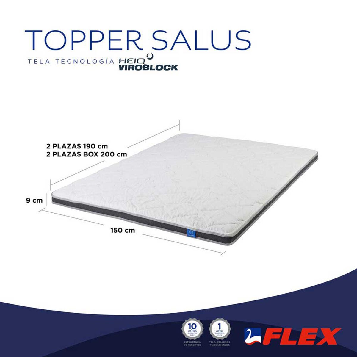 Topper Flex 2 Plazas Salus