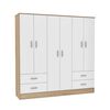 Clóset CIC Maipo Olmo Blanco 6 Puertas 4 Cajones