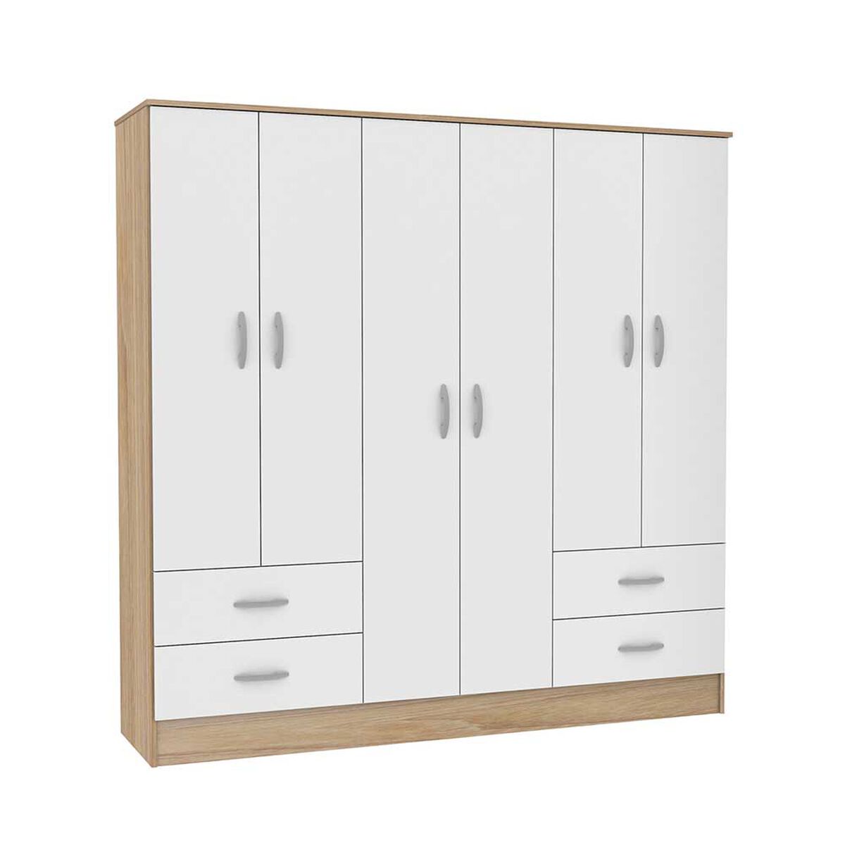Clóset CIC Maipo Olmo Blanco 6 Puertas 4 Cajones
