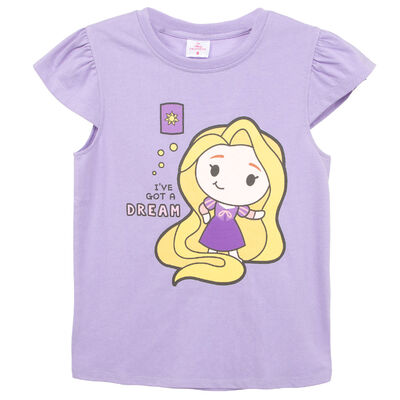 Polera Manga Corta Rapunzel Niña Licencias
