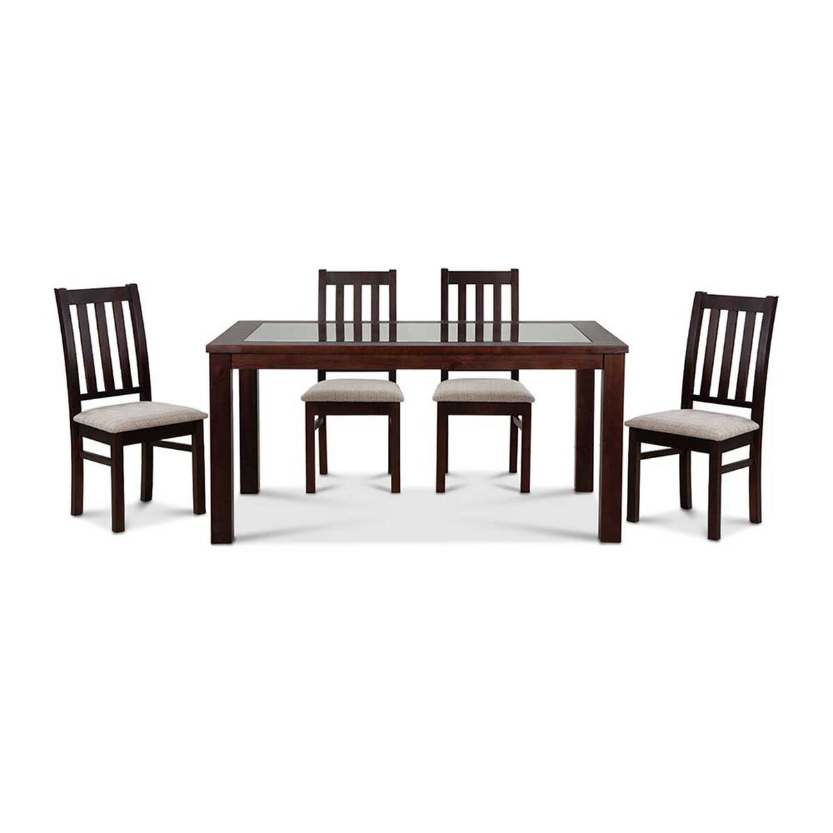 Juego de Comedor CIC Ñuble 6 Sillas Chocolate Beige