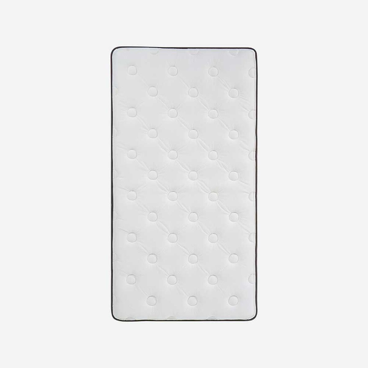 Cama Europea Rosen 1 Plaza New Style 6 + Respaldo Ferrera Gris + Velador