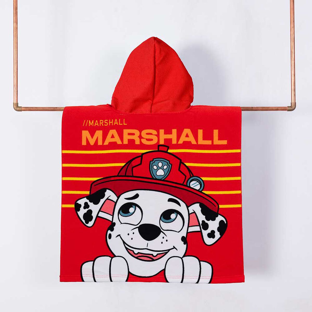 Toalla de Playa con Capucha Infantil Paw Patrol Marshal Niño 60 x 120 cm