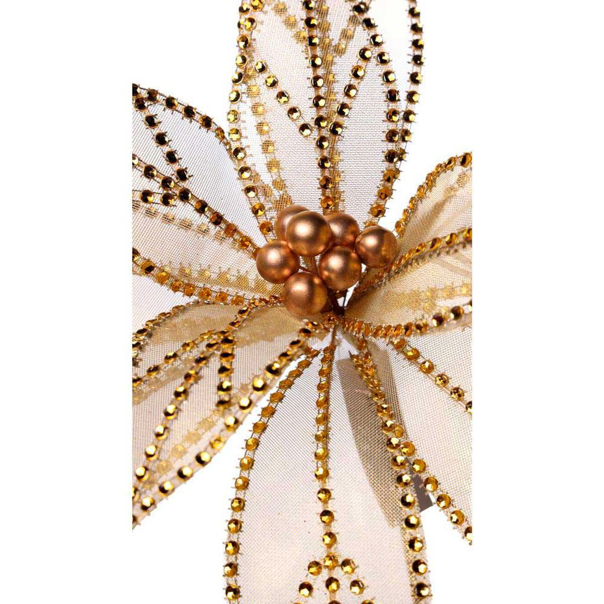 Adorno Navideño Flor Dorada 30 Cm Casanova