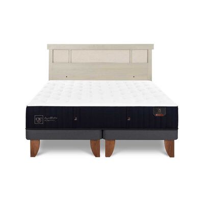 Imagen 1 del producto Cama Europea CIC Base Dividida King Premium + Respaldo Dublin Alpino