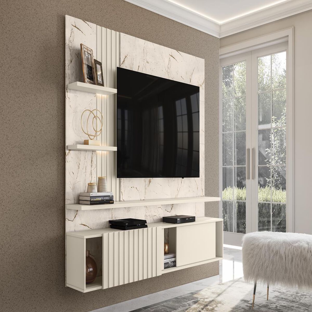 Panel TV Altavision Atena Calacata Blanco