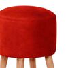 Pouf Vekka Home Nantes Cuero Kentucky Rojo
