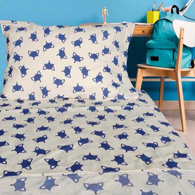 Juego de S&aacute;banas Infantil Illusions 144 Hilos 1 Plaza Fox Beige