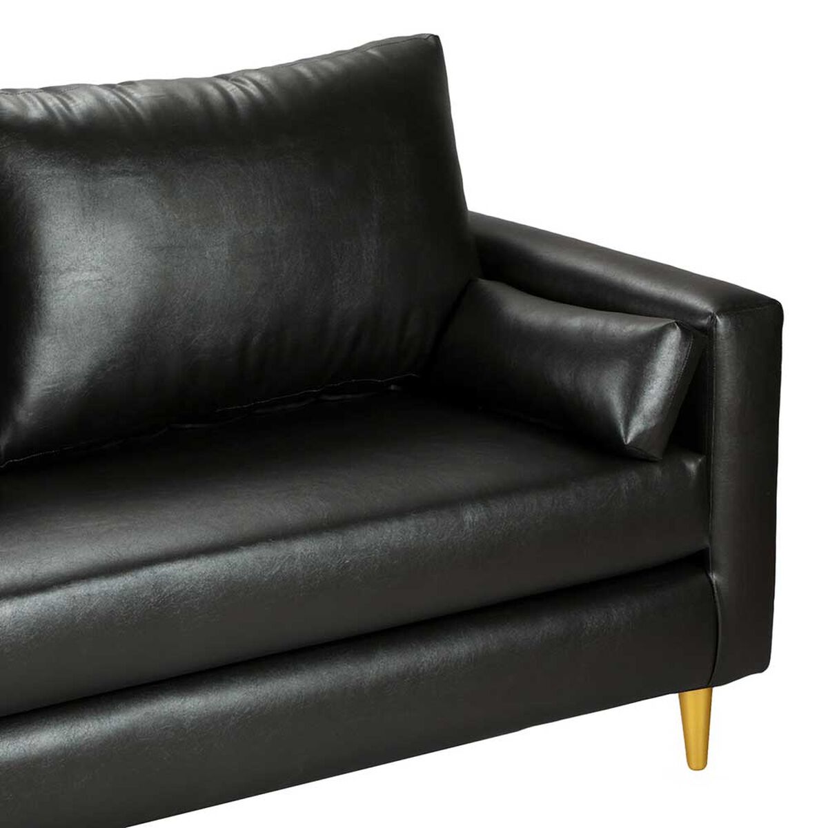 Sofá Bodevir Sky PU 01 3 Cuerpos Negro 