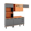 Mueble de Cocina Roca Casta&ntilde;a 4 M&oacute;dulos Canela-Ceniza