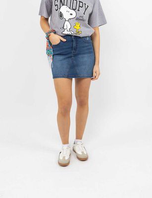 Imagen 1 del producto Falda Mini Denim Mujer Icono Indigo