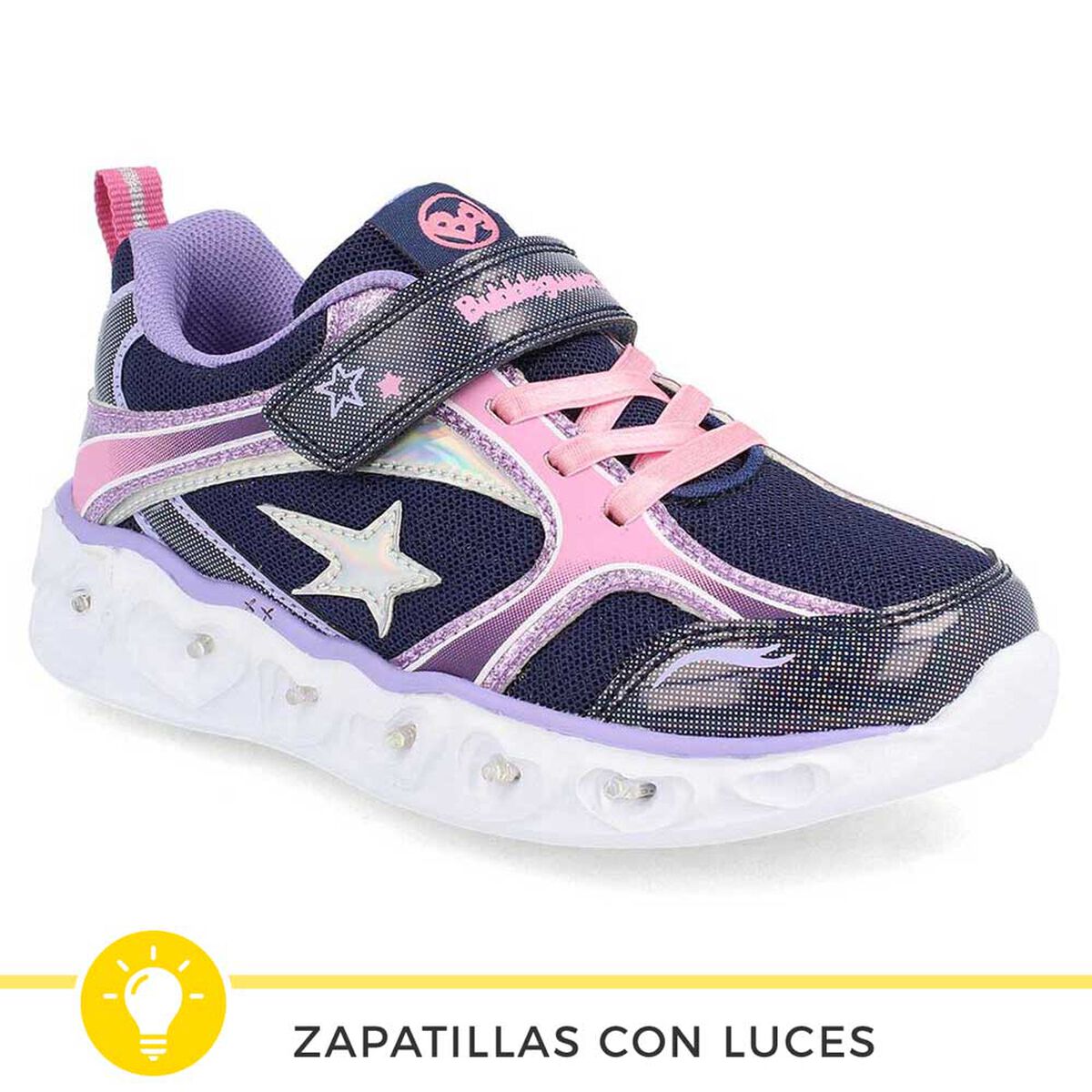 Zapatilla con Luces Niña Bubble Gummers Heart Lite