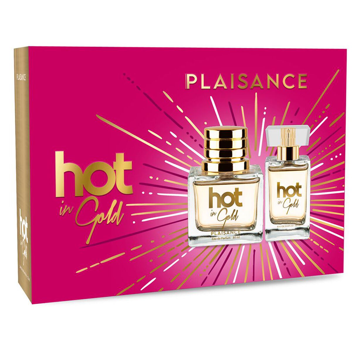 Set Perfume Plaisance Hot in Gold EDP + Miniatura