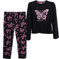 Conjunto Pijama Polera+Pantalón Niña Chess Negro