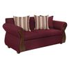 Juego de Living Deco Outlet Tarento Sofá 3 Cuerpos + Dos Sillones 1 Cuerpo Burdeo