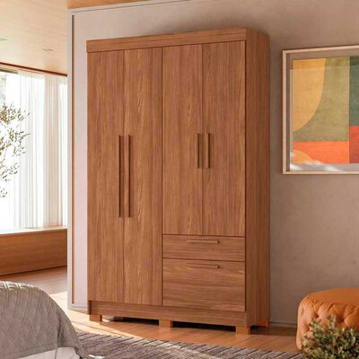 Clóset Onessta Londrina 4 Puertas 2 Cajones Jatoba
