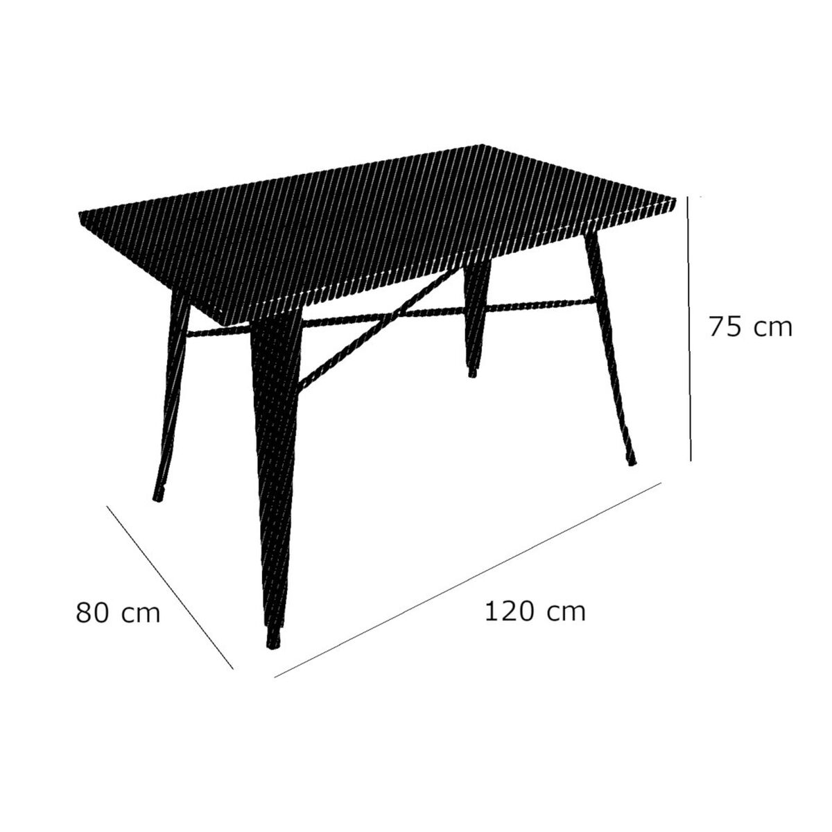 Mesa de Comedor Britbox Tolix Glasgow 120 Blanco