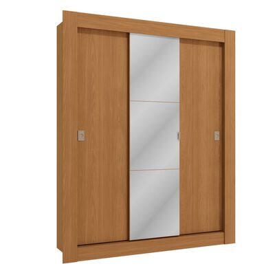 Closet Roca Machado 3 Puertas con Espejo Canela