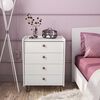 Cómoda Vekkahome Luisiana 4 Cajones Blanco 