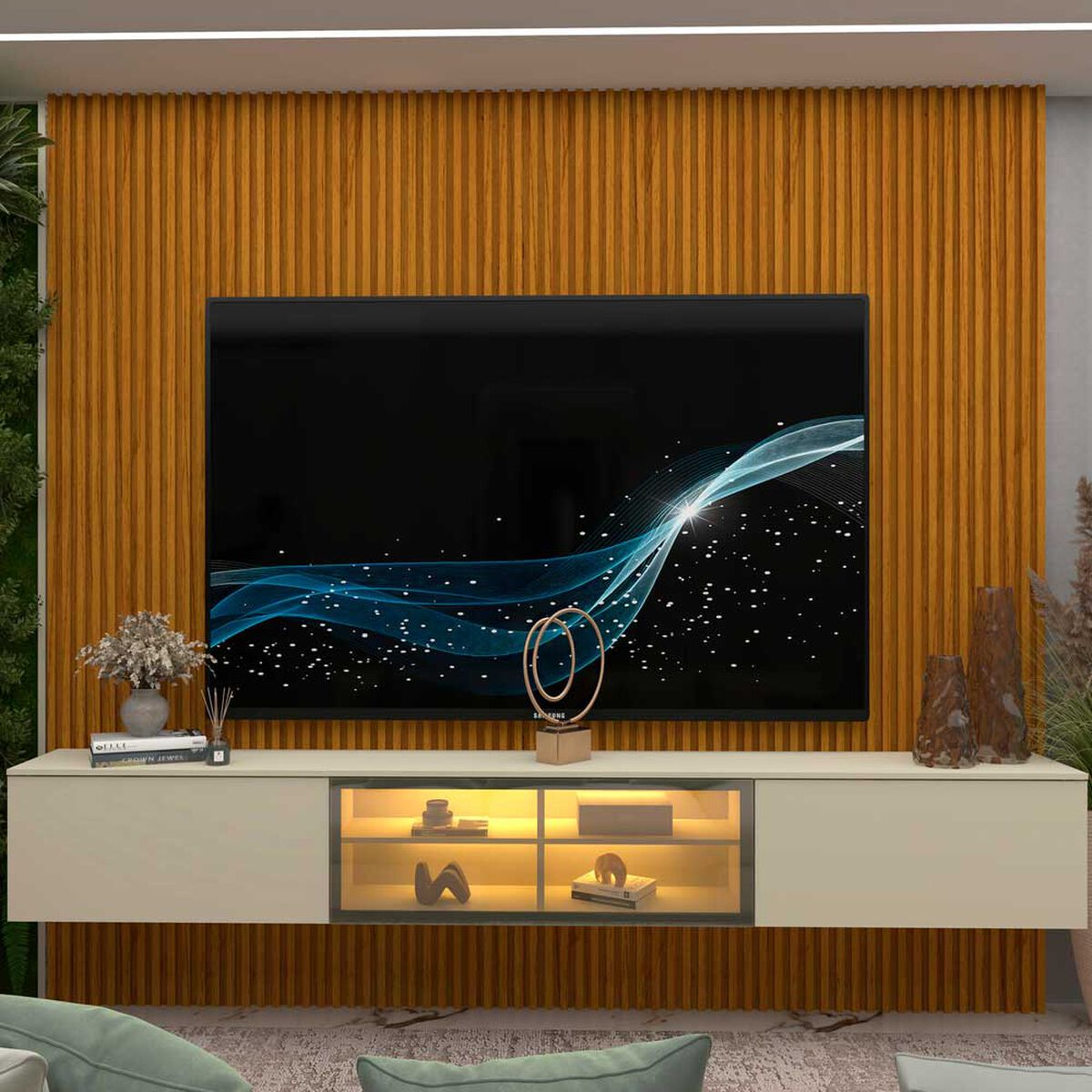 Home Decocasa Supremo Luminare hasta 85" Natural Off White