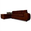 Seccional Izquierdo Elegant Houston Cheise Tela 5 Cuerpos Café