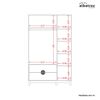 Clóset Vekkahome Ipe 3 Puertas 2 Cajones Blanco Café
