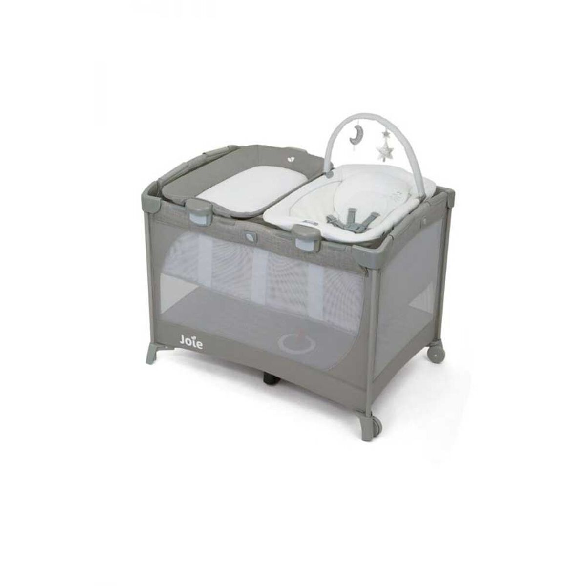 Cuna Corral Con Mudador y Silla Nido Plack & Play Commuter Gris Joie