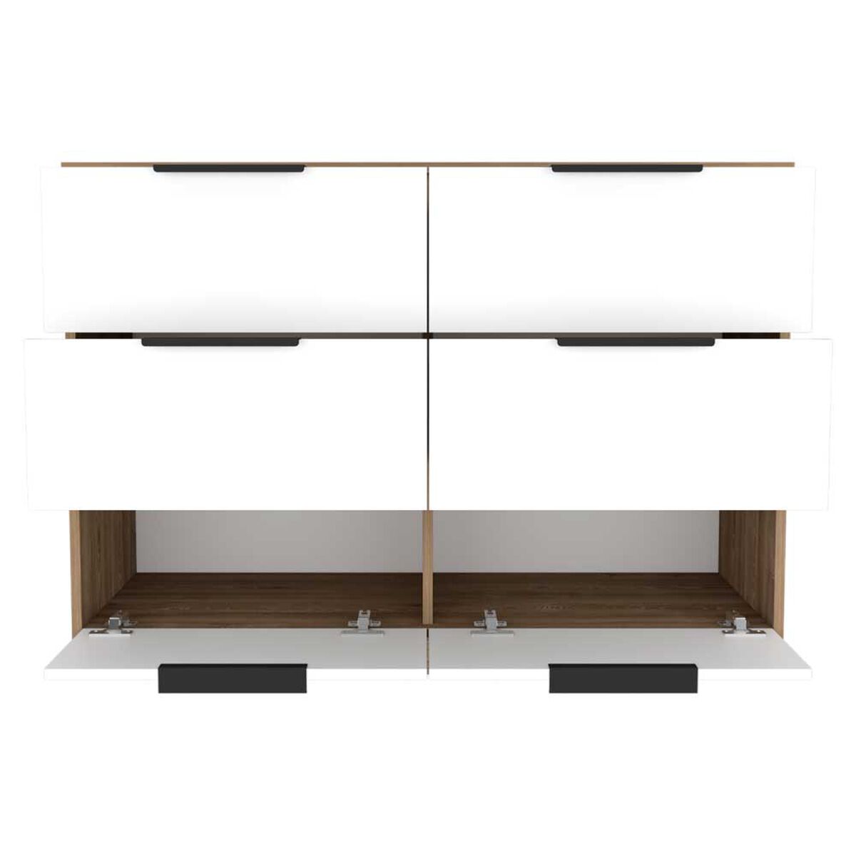 Cómoda TuHome Kaia 4 Cajones Miel y Blanco