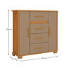 C&oacute;moda Di Poretti Design Kyra 4 Cajones 2 Puertas Caf&eacute; Oscuro