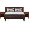 Combo Cama Europea Rosen 2 Plazas Ergo T + Respaldo + 2 Veladores CIC Alassio + Pack Almohadas Celta Imperial Soft