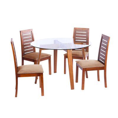 Juego de Comedor Latam Home Valencia 4 Sillas Beige