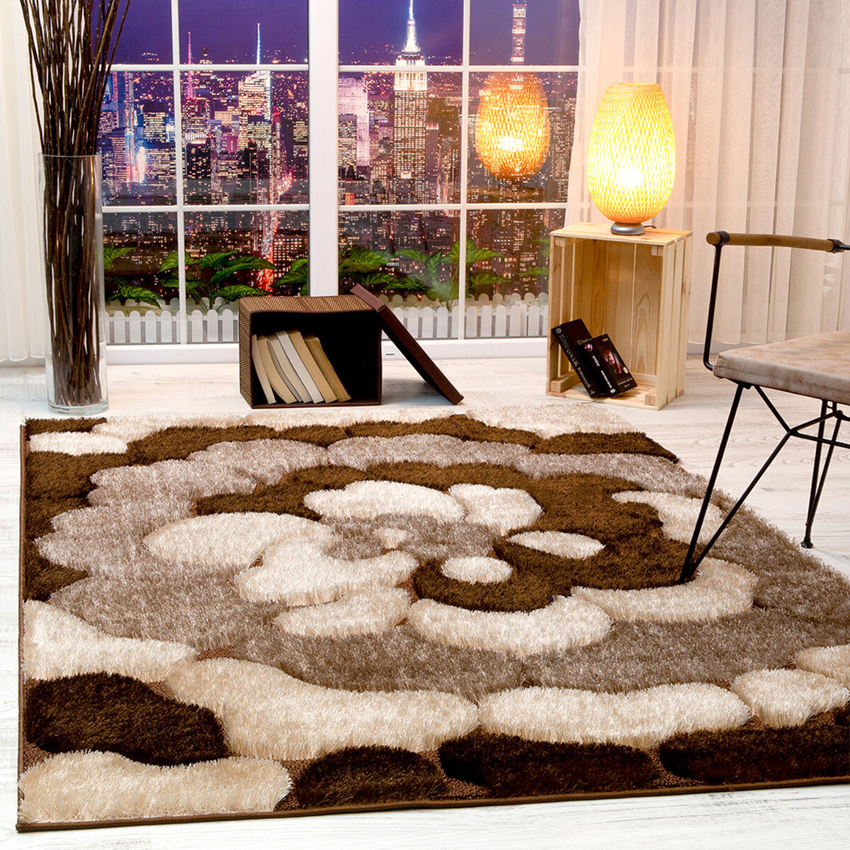 Alfombra Modalfo Exclusive Floreado Café 150x200 cm