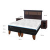 Cama Europea CIC Green Infinity 2 Plazas + 1 Respaldo + 2 Veladores Dublin Choc