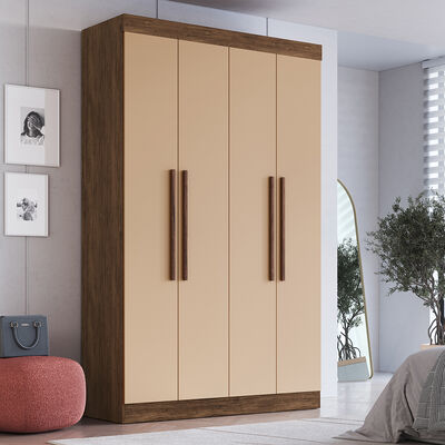 Imagen 2 del producto Clóset Exit Orlando 4 Puertas 2 Cajones Castaño y Beige