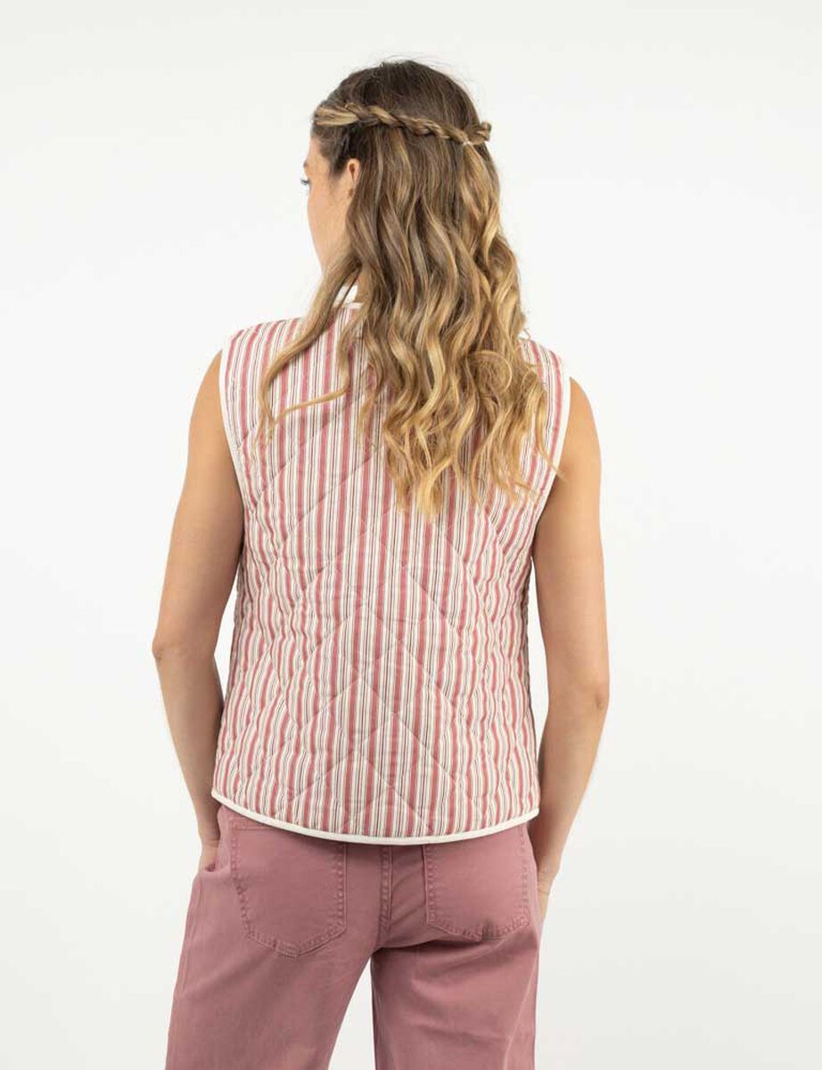 Chaqueta Rayas Sin Mangas Mujer Alma