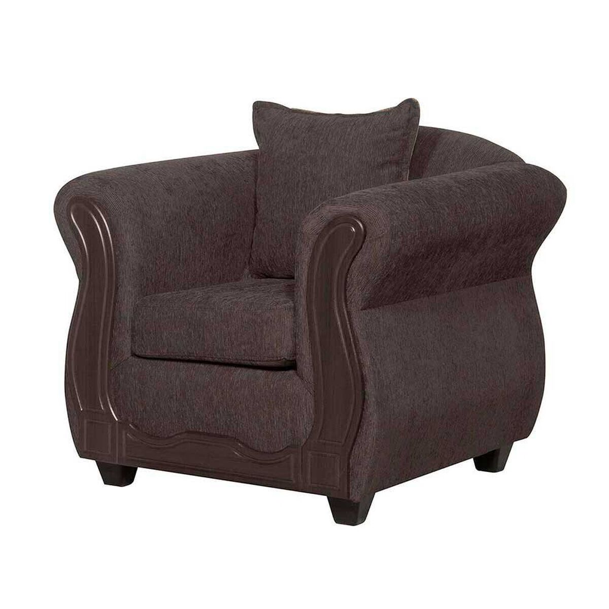 Juego de Living Black Factory Barcelona Sof&aacute; 3 Cuerpos + Dos Sillones 1 Cuerpo Caf&eacute;