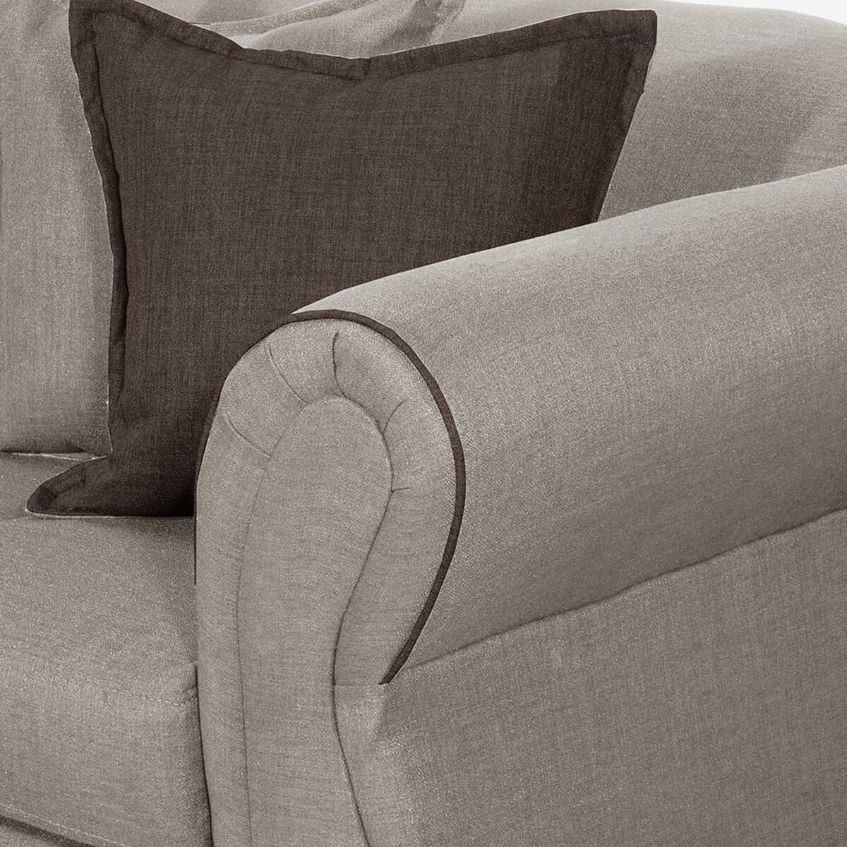 Juego de Living Black Factory Emili Sofá 3 Cuerpos + Dos Sillones 1 Cuerpo Beige